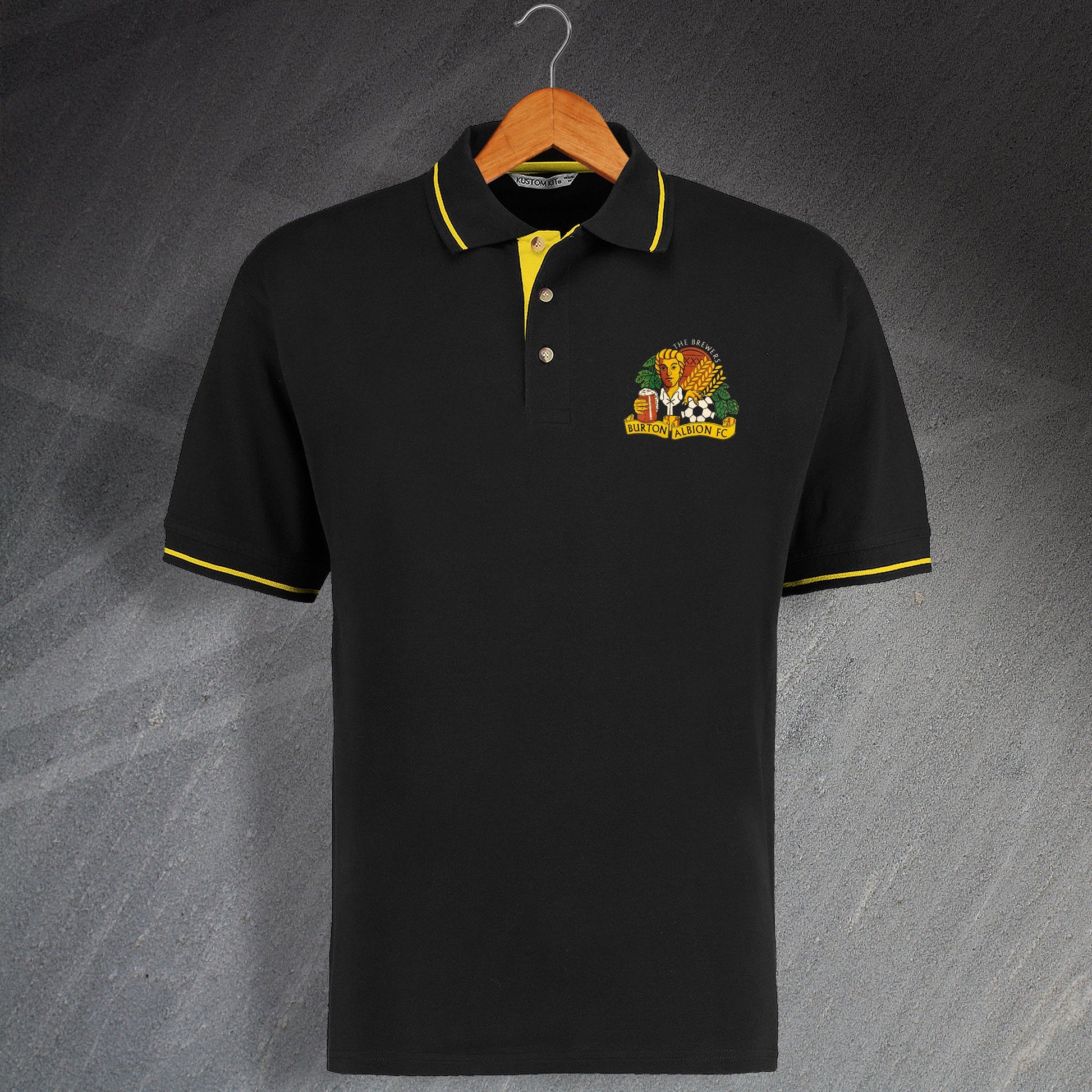 Retro Burton Embroidered Contrast Polo Shirt