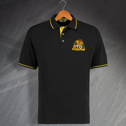 Retro Burton Embroidered Contrast Polo Shirt