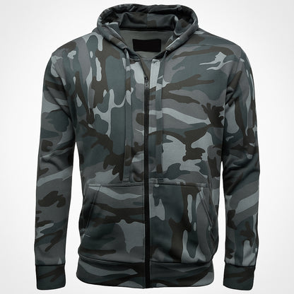 Camo Zip Up Hoodie