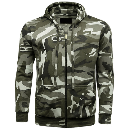 Camo Zip Up Hoodie