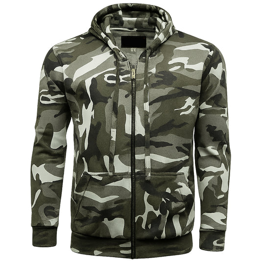 Camo Zip Up Hoodie