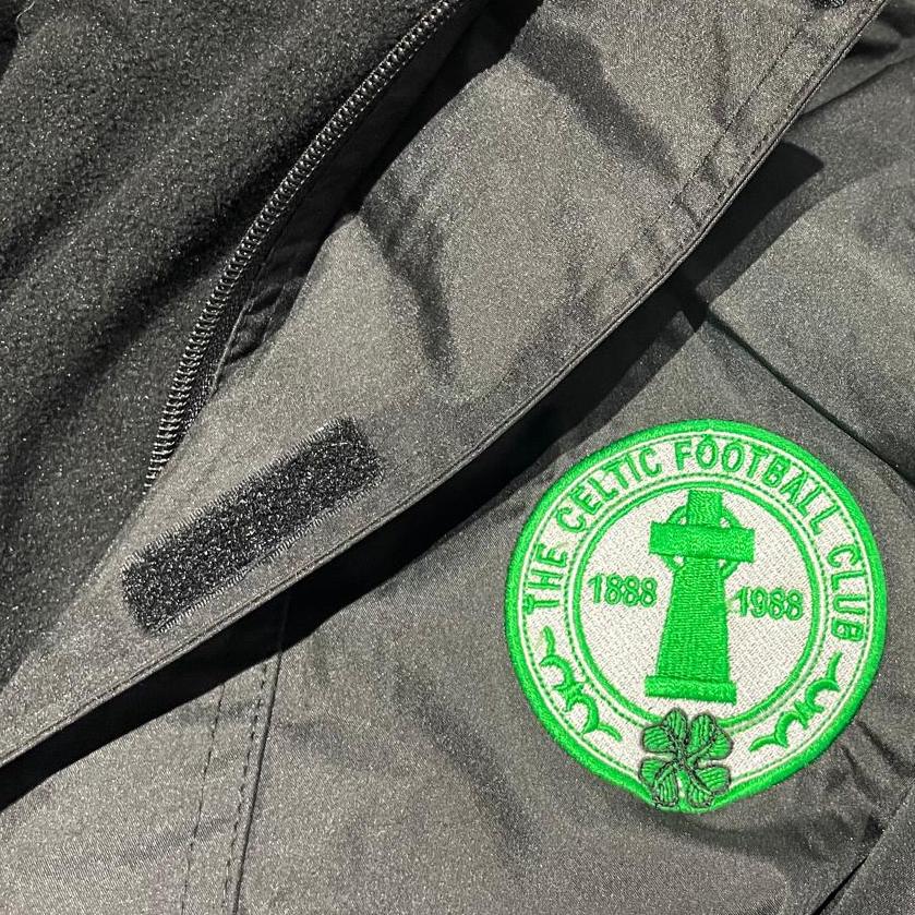 Retro Celtic Centenary Embroidered Core Channel Jacket - Black Large
