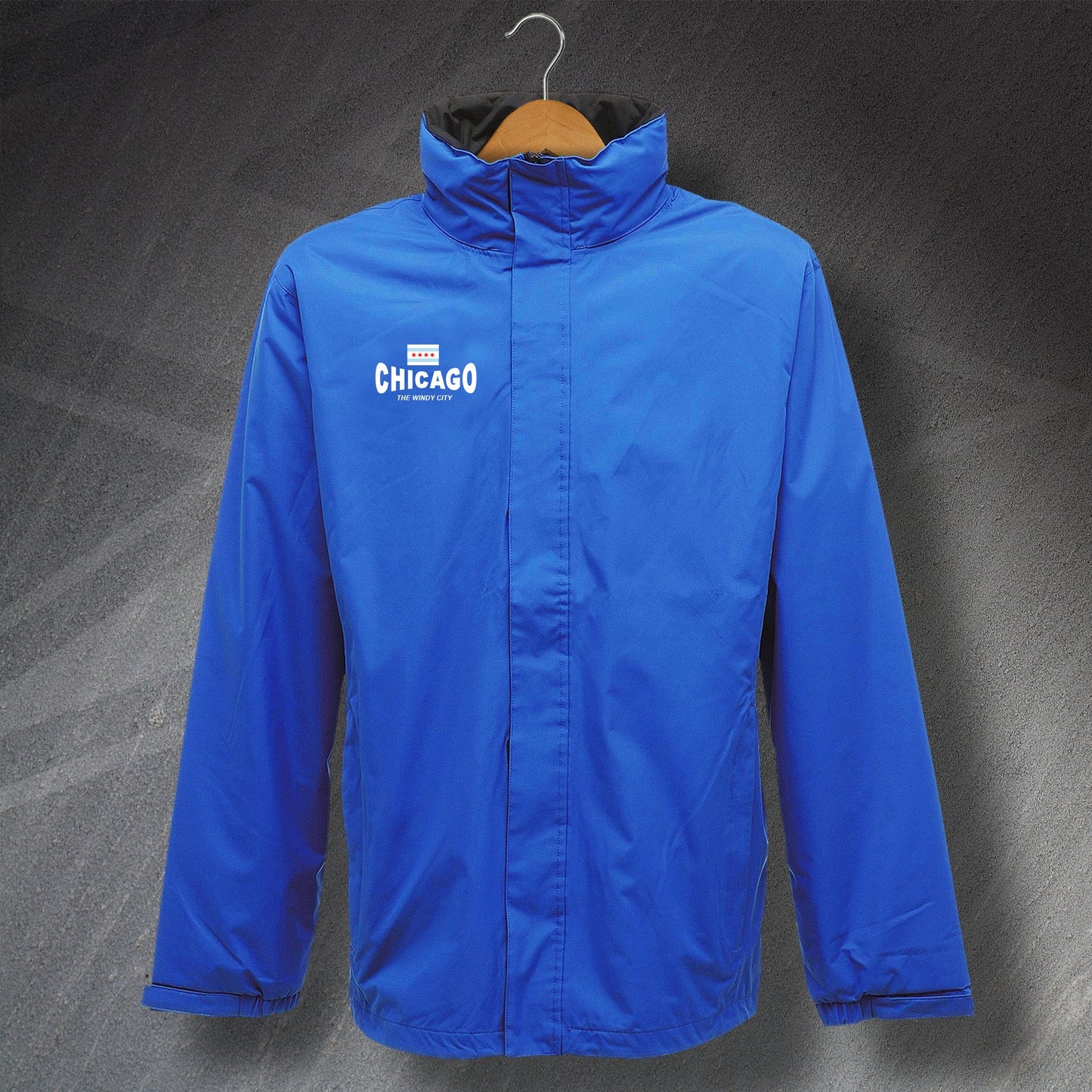Chicago The Windy City Embroidered Waterproof Jacket