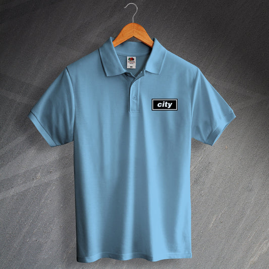 City Embroidered Football Polo Shirt