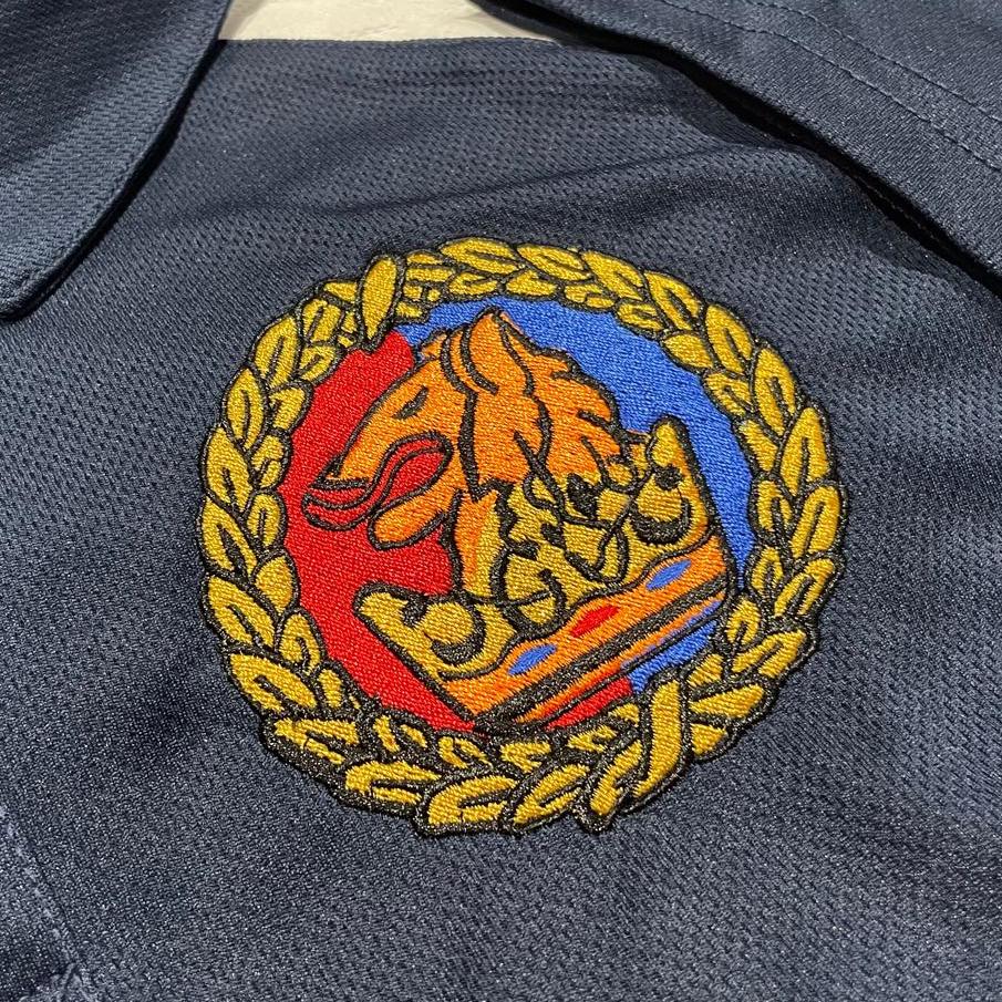 Retro Chester 1992 Embroidered Performance Lightweight Sport Polo Shirt - Navy White Large
