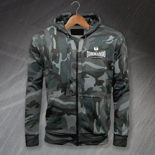 Commando It's a Way of Life Camouflage Hoodie