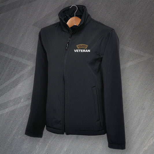 Royal Marines Commando Veteran Embroidered Full Zip Softshell Jacket