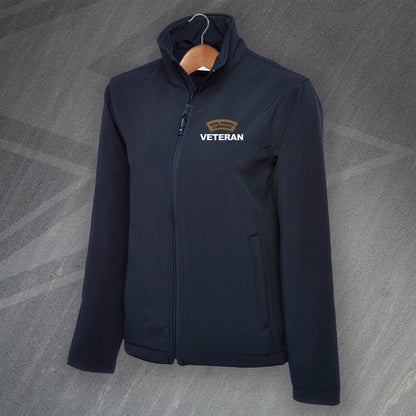 Royal Marines Commando Veteran Embroidered Full Zip Softshell Jacket