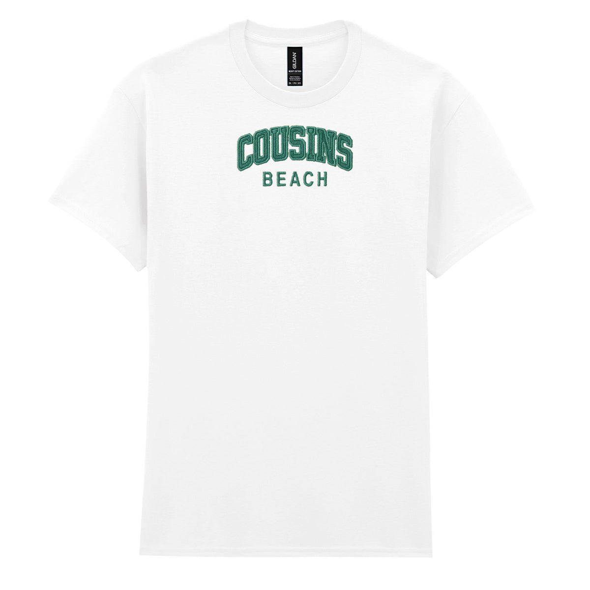 Cousins Beach Embroidered Heavy Cotton T Shirt