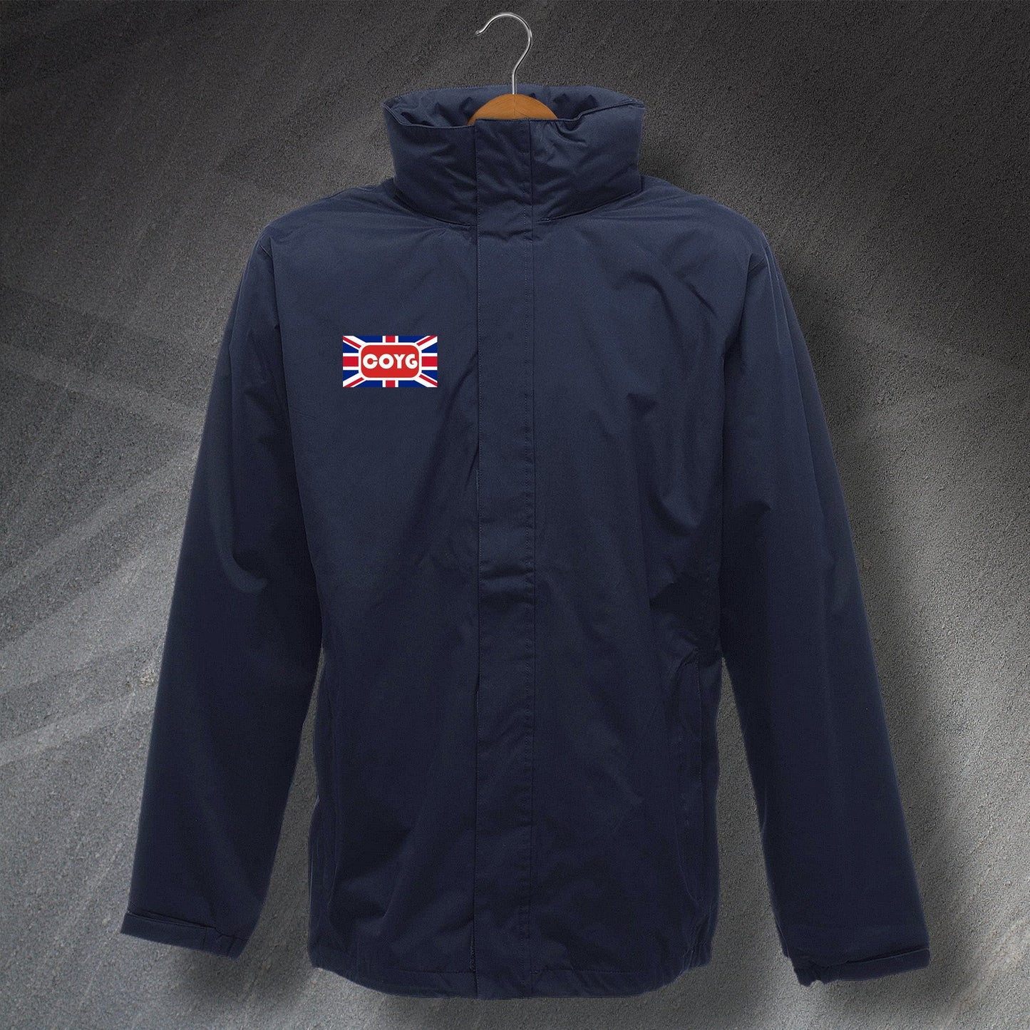 COYG Embroidered Union Jack Waterproof Jacket
