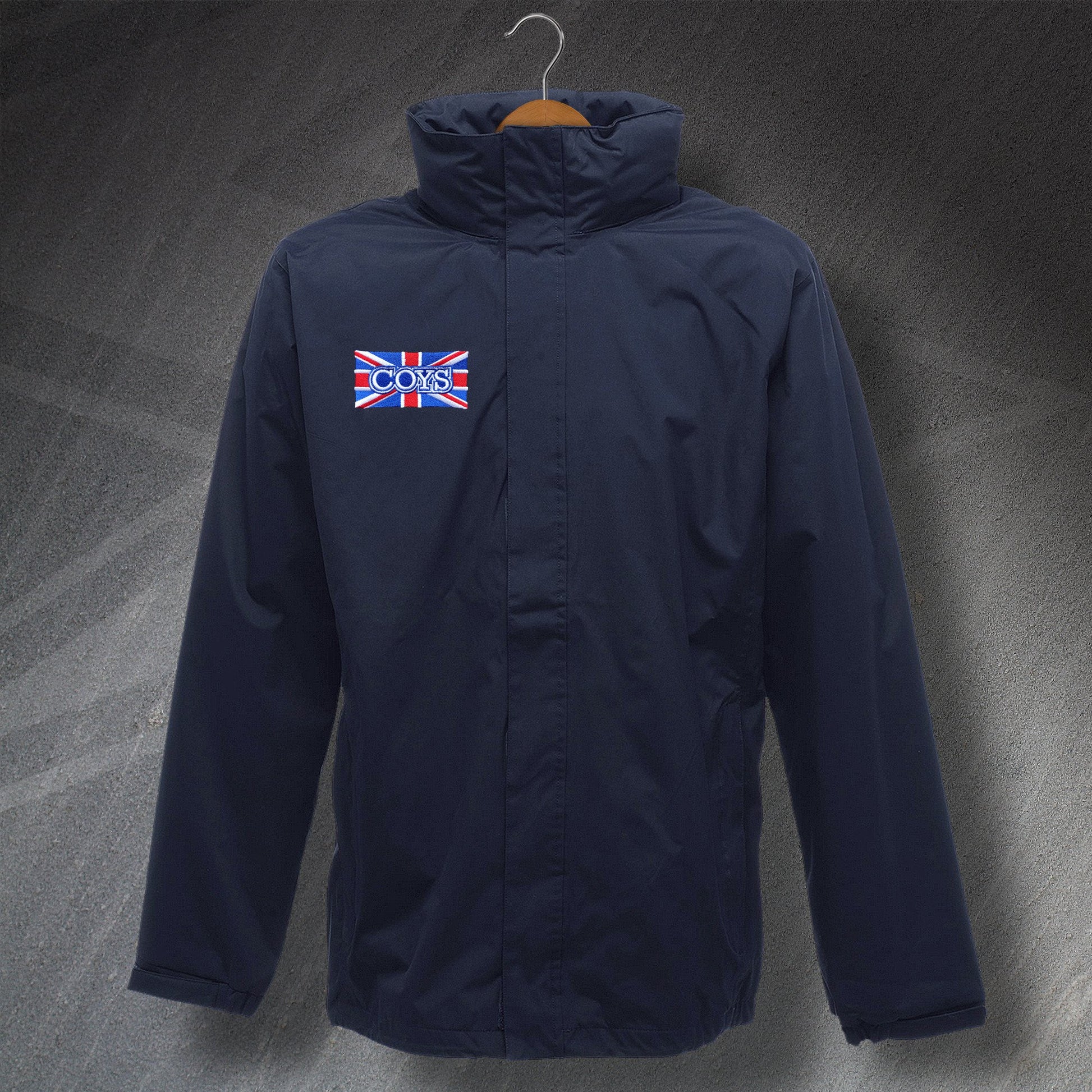 COYS Embroidered Union Jack Waterproof Jacket