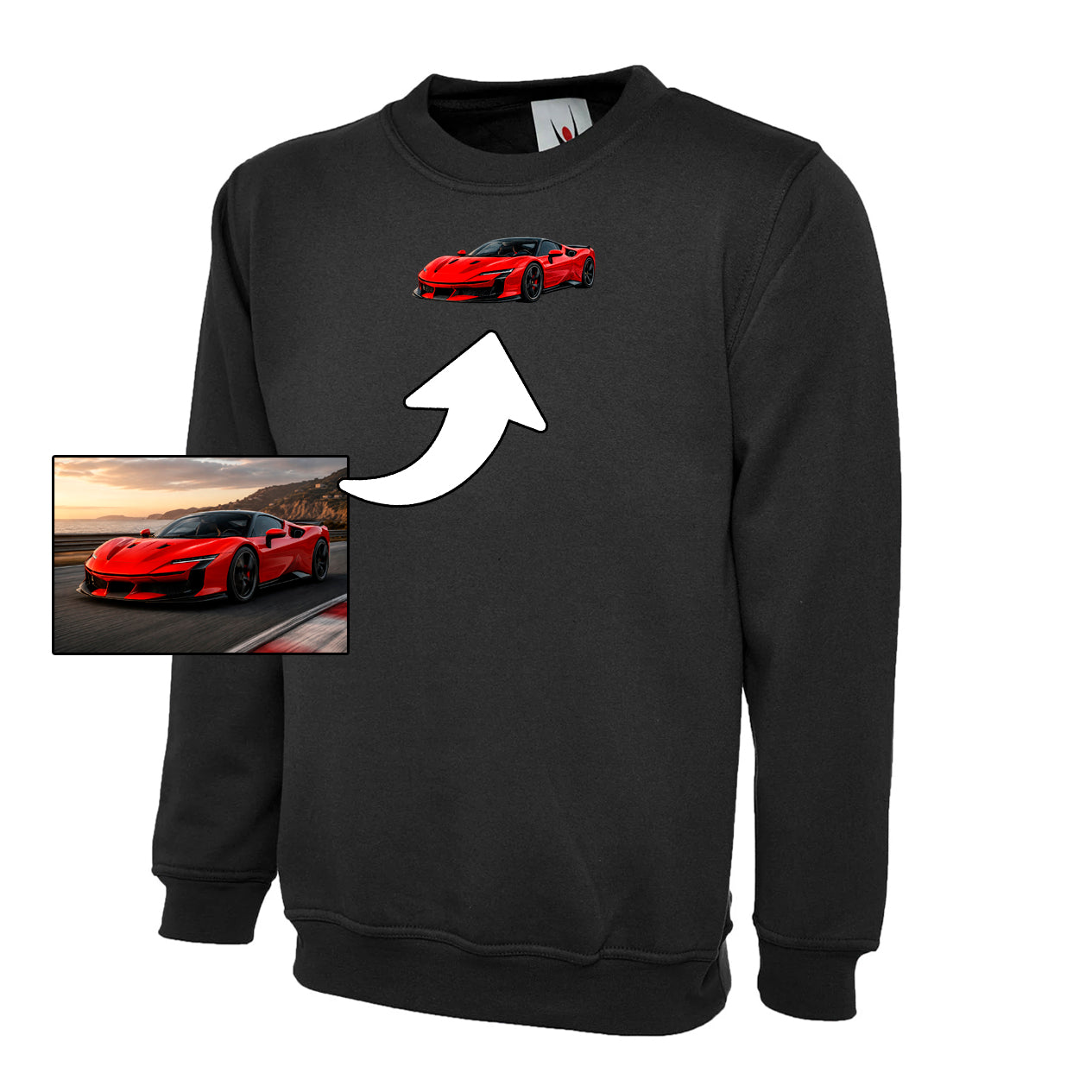 Custom Car Embroidered Sweatshirt