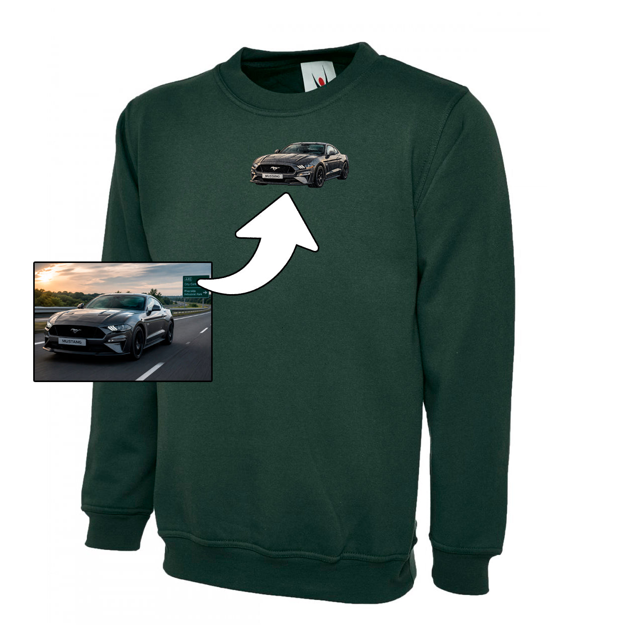 Custom Car Embroidered Sweatshirt