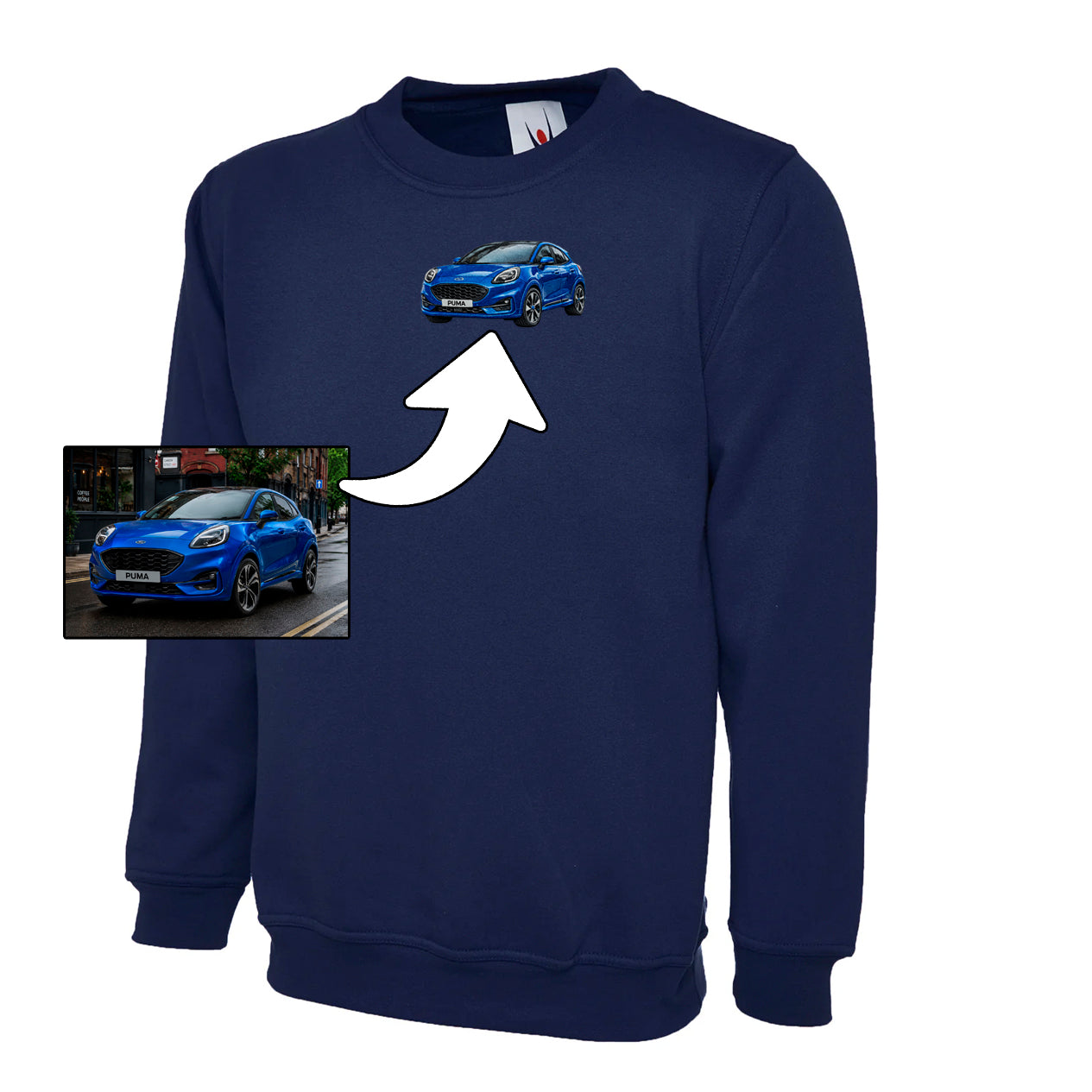 Custom Car Embroidered Sweatshirt