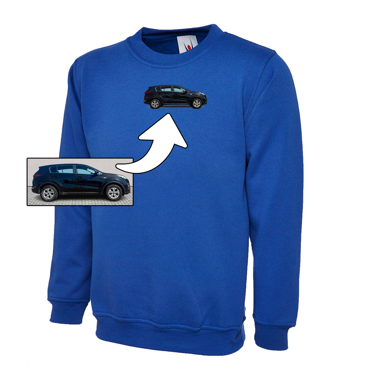 Custom Car Embroidered Sweatshirt