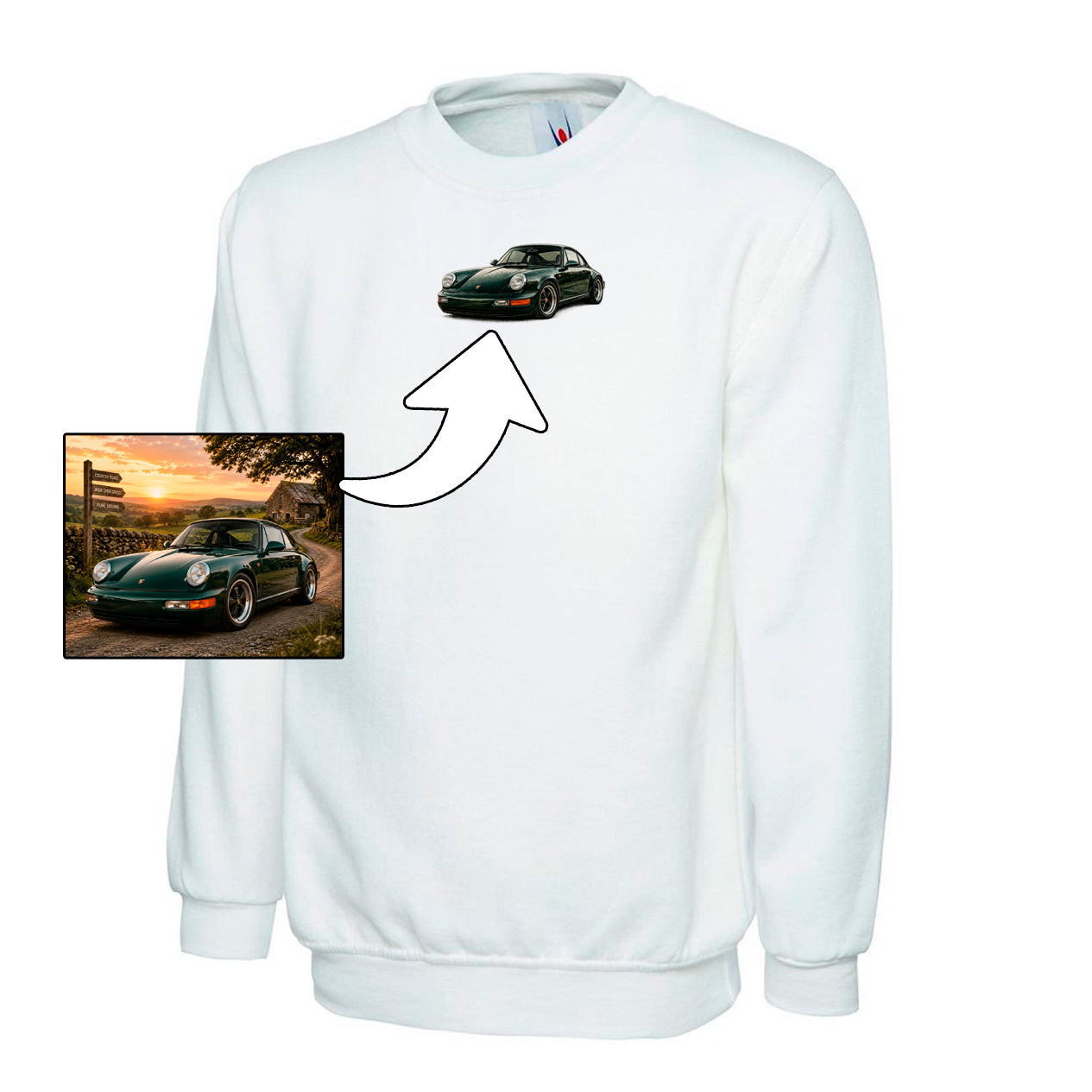 Custom Car Embroidered Sweatshirt