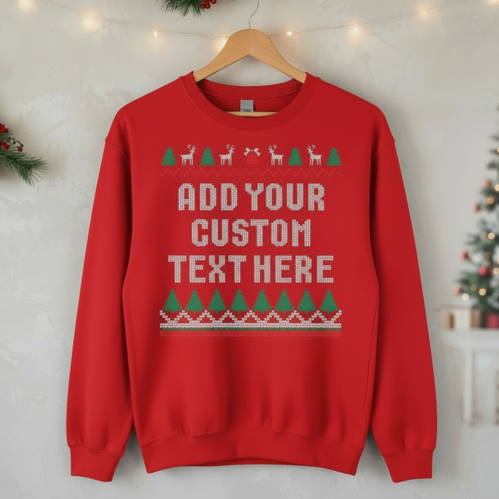Custom Jumpers Custom Christmas Jumper | Buy Personalised Xmas Sweaters with any Text ...