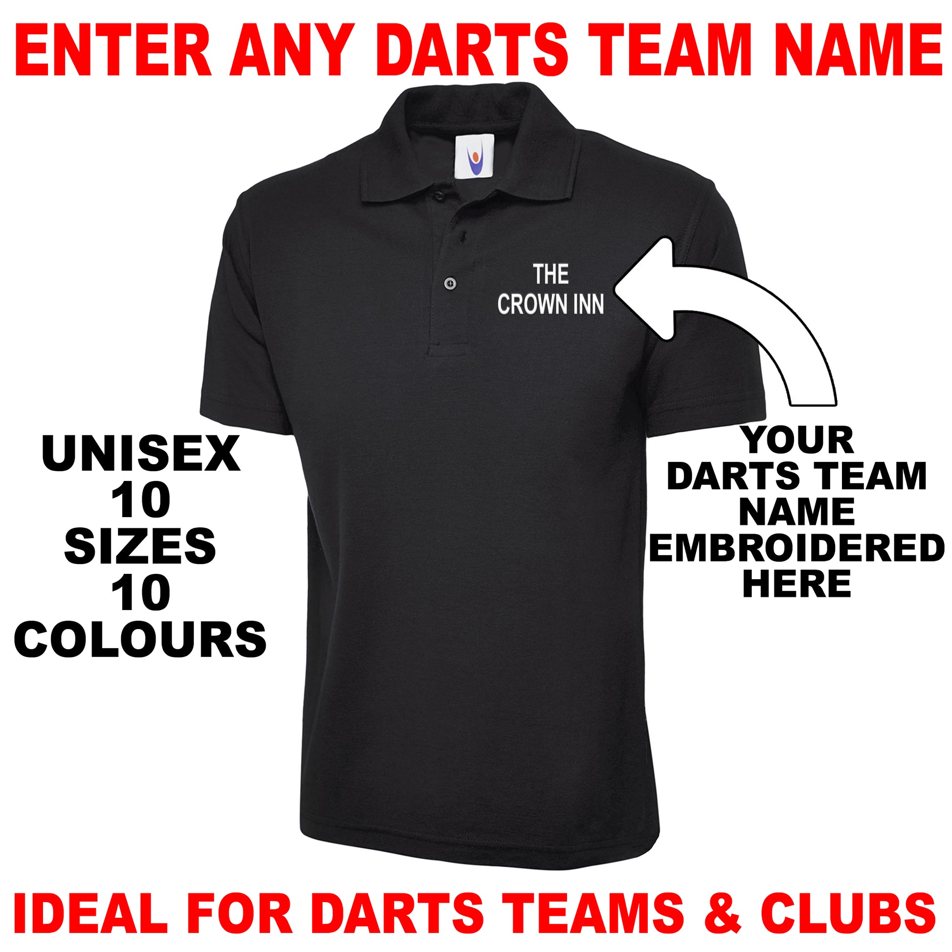 Custom Darts Team Polo Shirts UK
