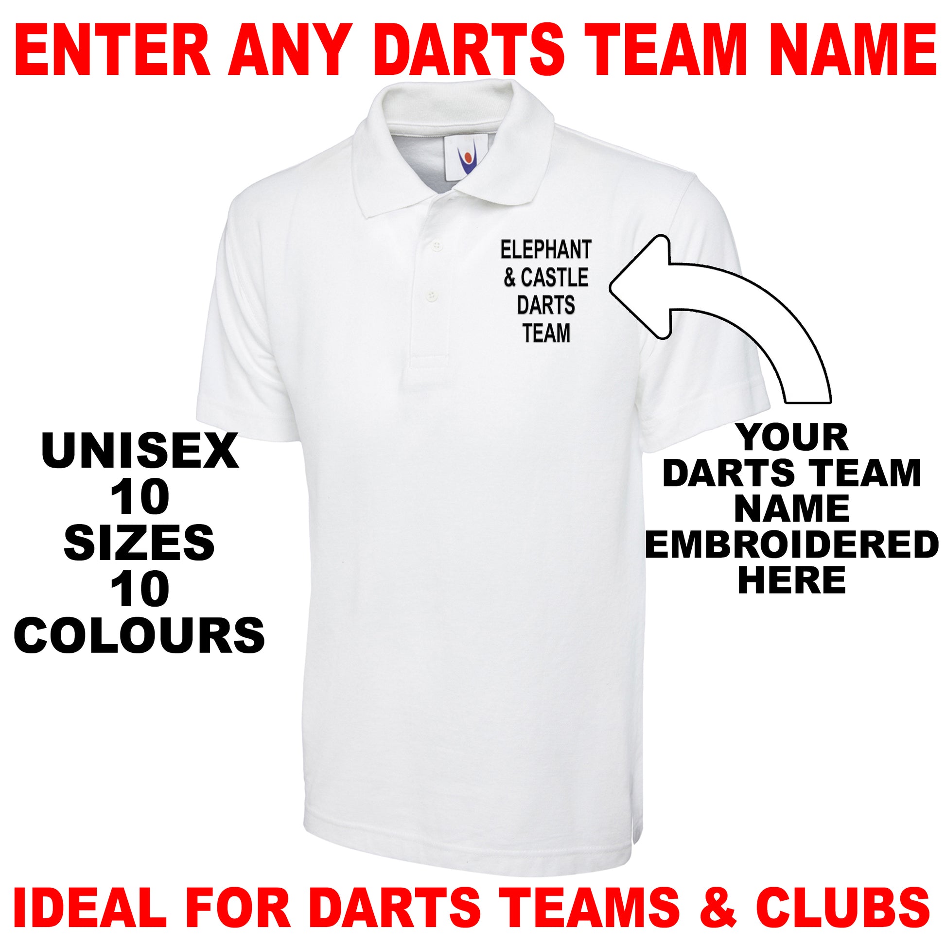 Custom Darts Team Polo Shirts UK