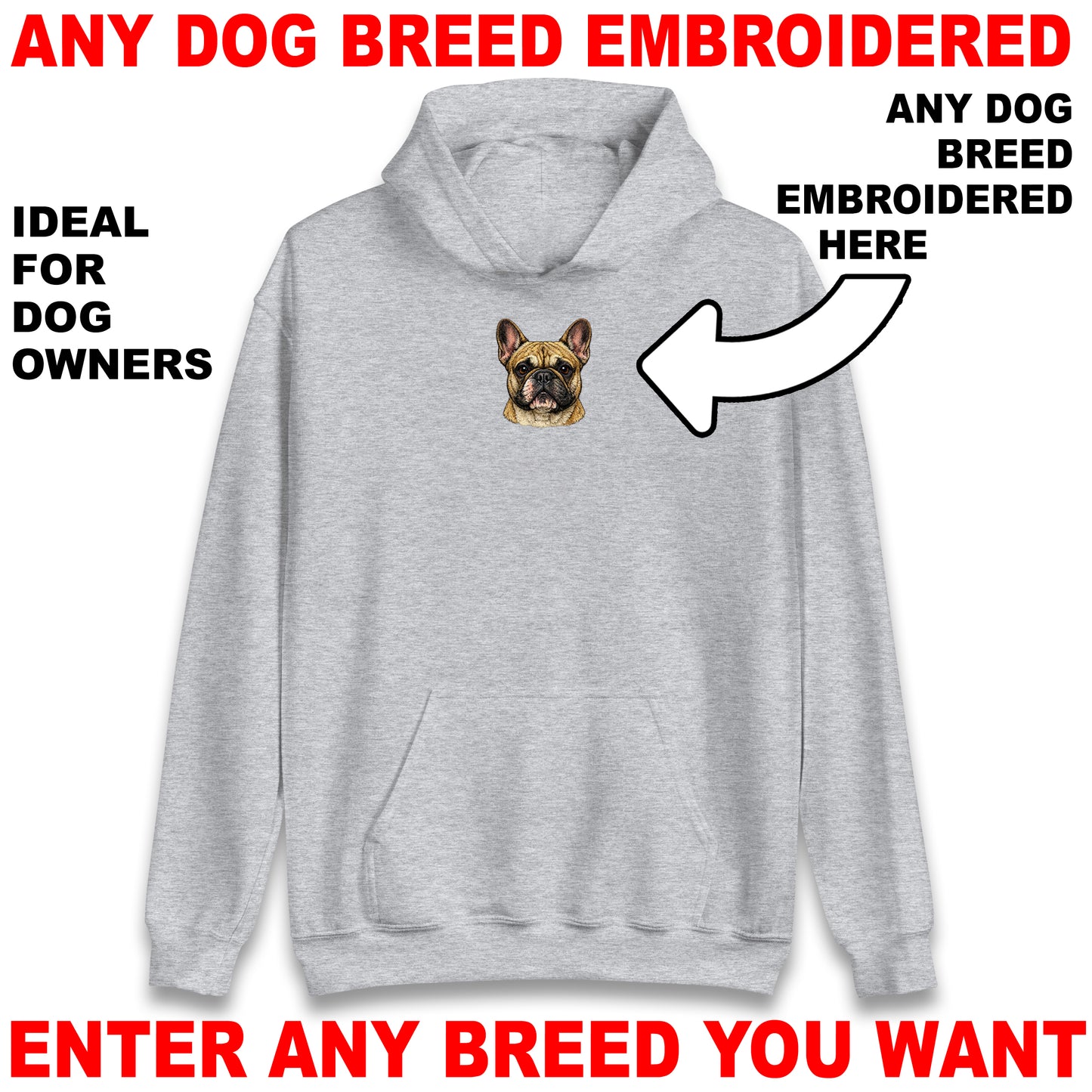 Custom Embroidered Dog Hoodie