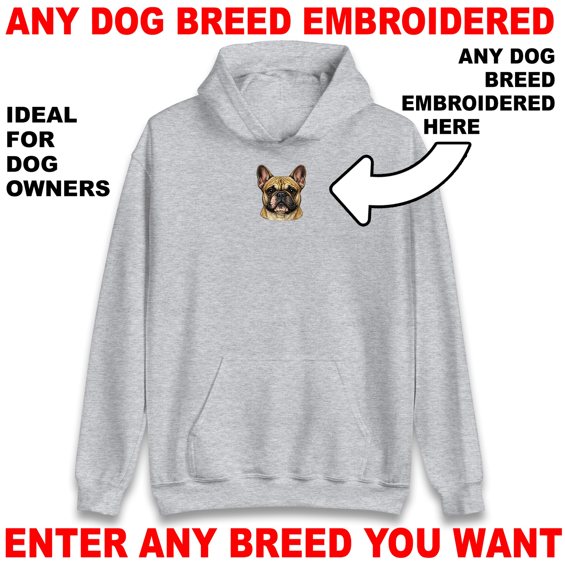 Custom Embroidered Dog Hoodie