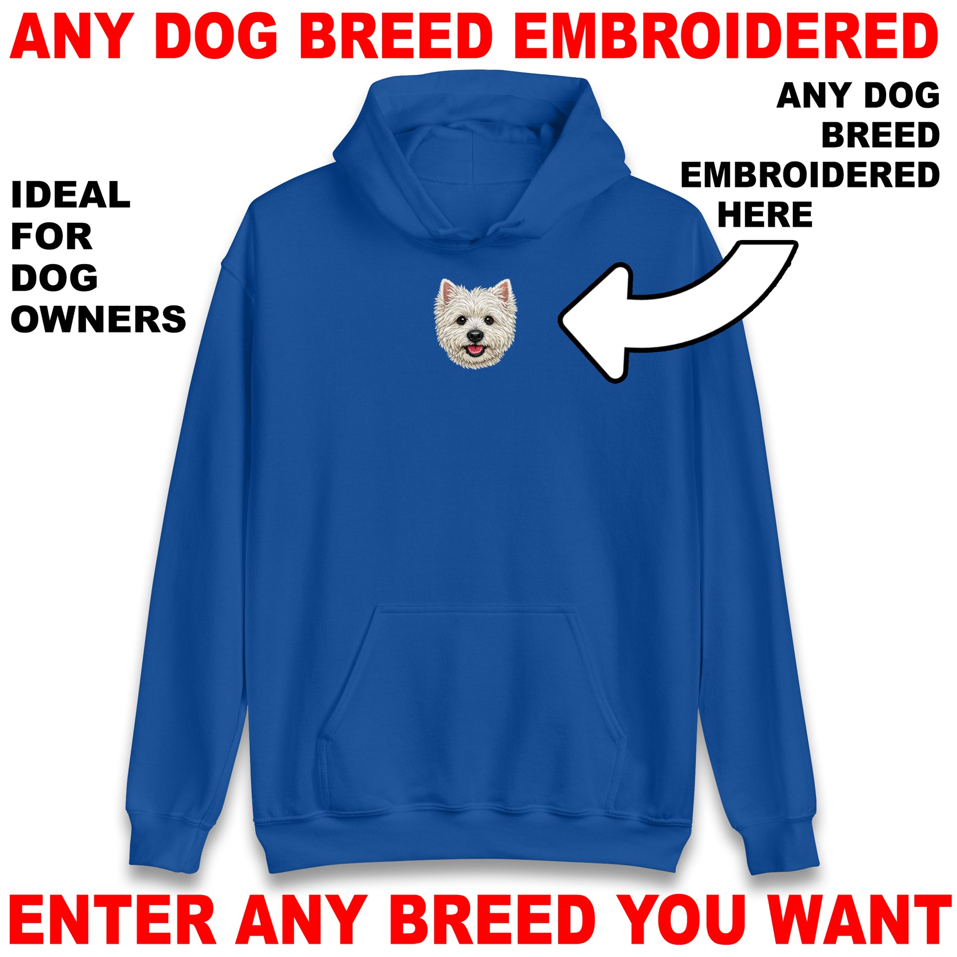 Custom Embroidered Dog Hoodie