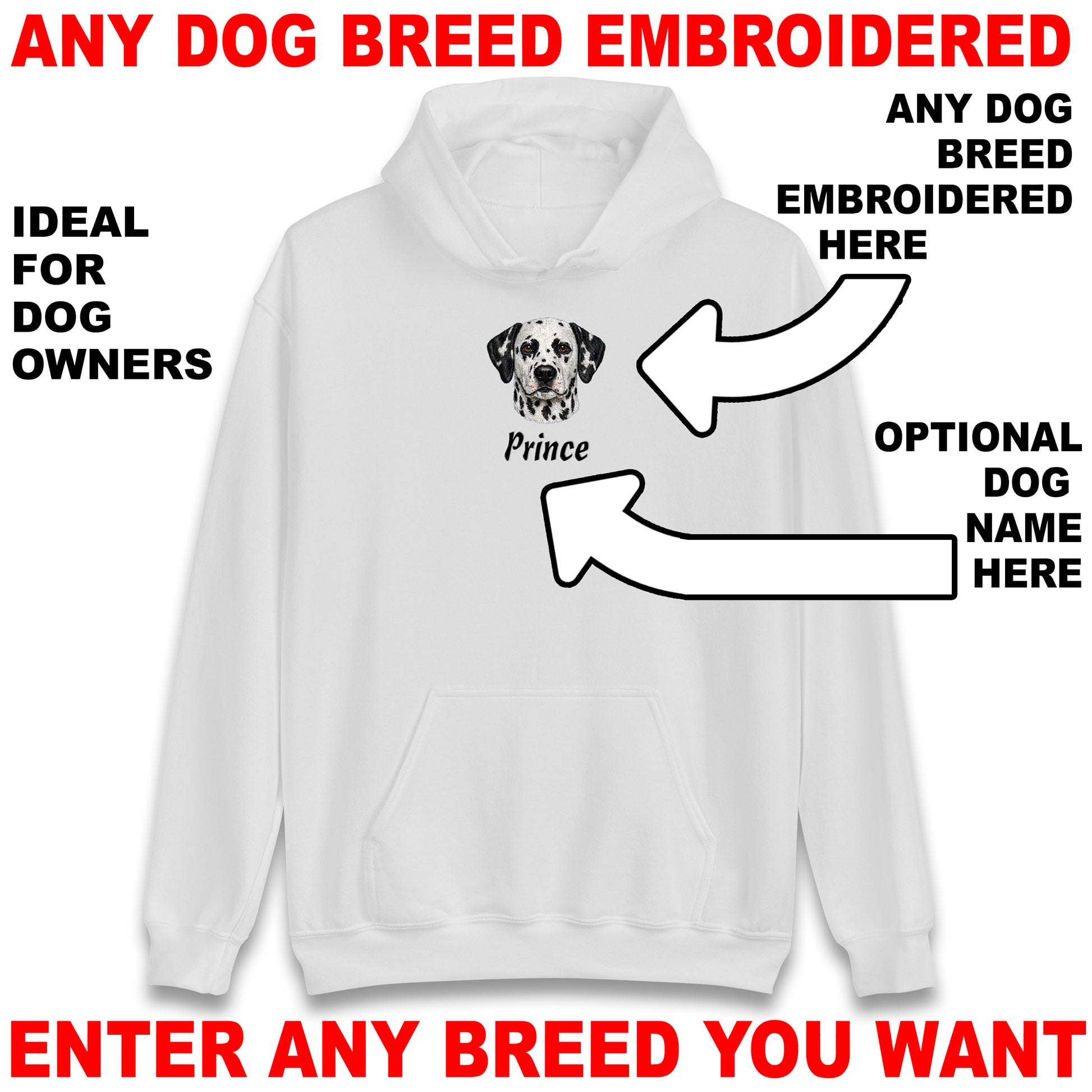 Custom Embroidered Dog Hoodie