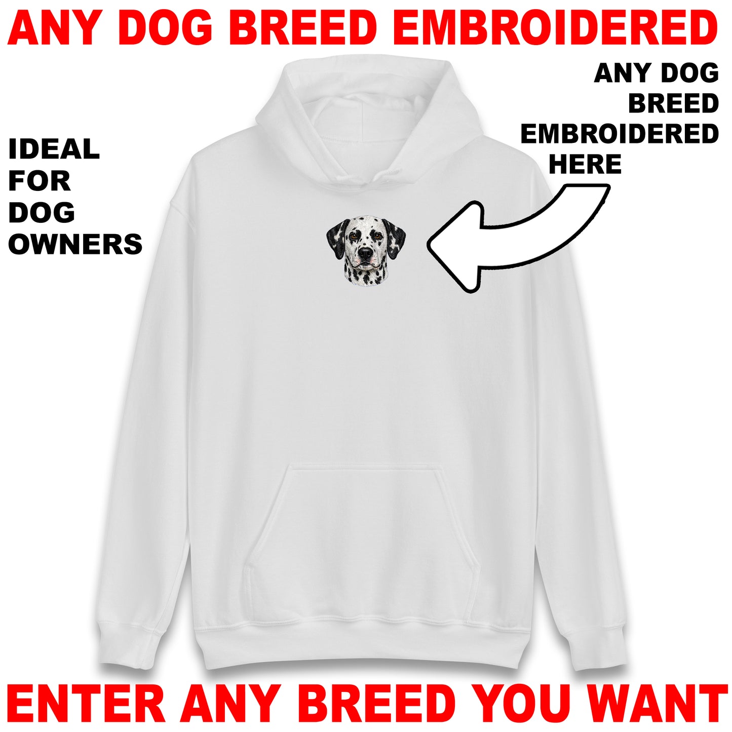 Custom Embroidered Dog Hoodie