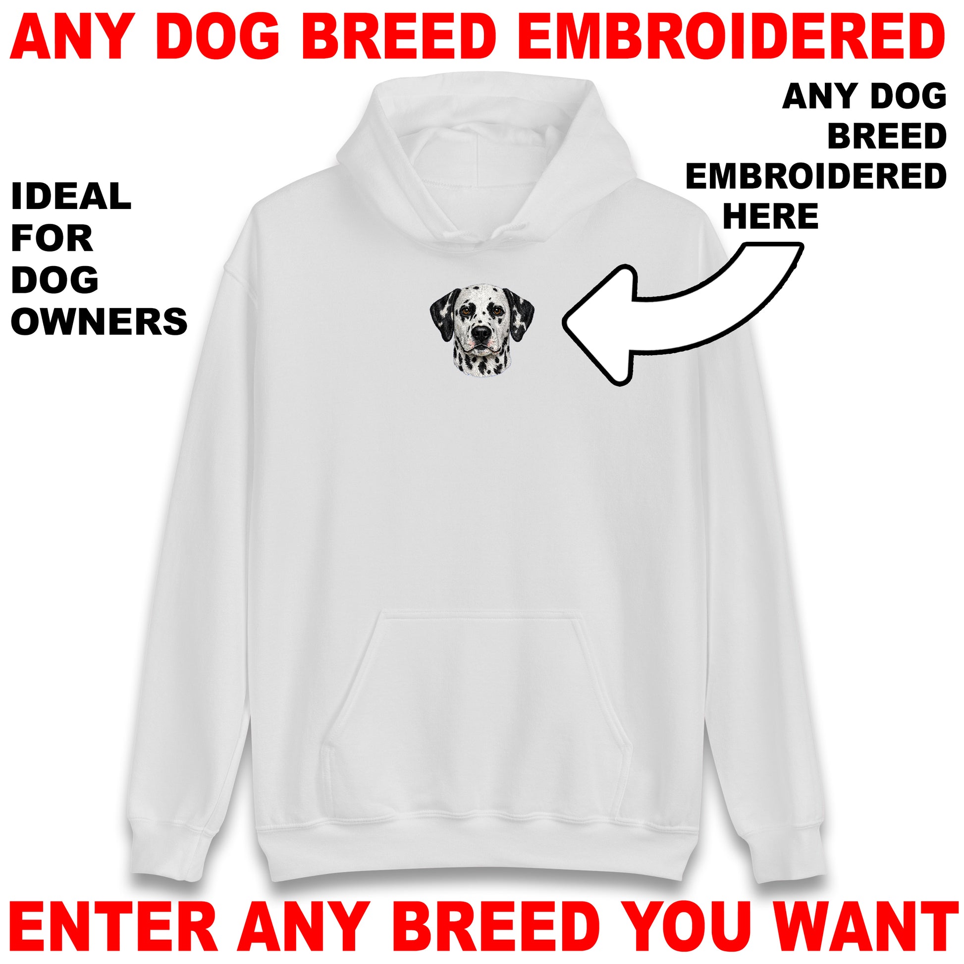 Custom Embroidered Dog Hoodie