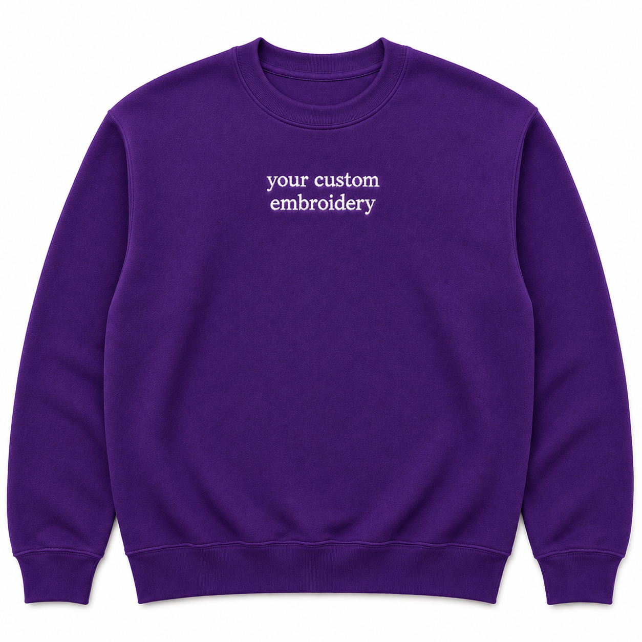 Custom Embroidered Sweatshirt Personalised Text Jumper Customisable Sweatshirt with Embroidery Placement