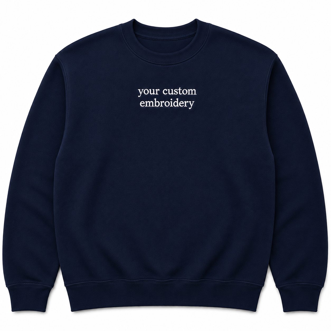 Custom Embroidered Sweatshirt Personalised Text Jumper Customisable Sweatshirt with Embroidery Placement