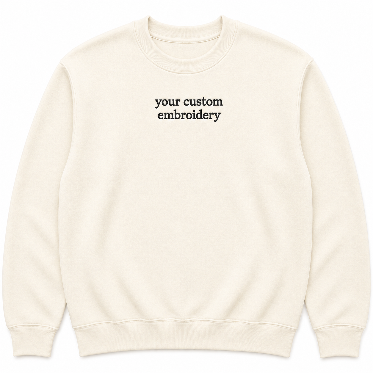 Custom Embroidered Sweatshirt Personalised Text Jumper Customisable Sweatshirt with Embroidery Placement
