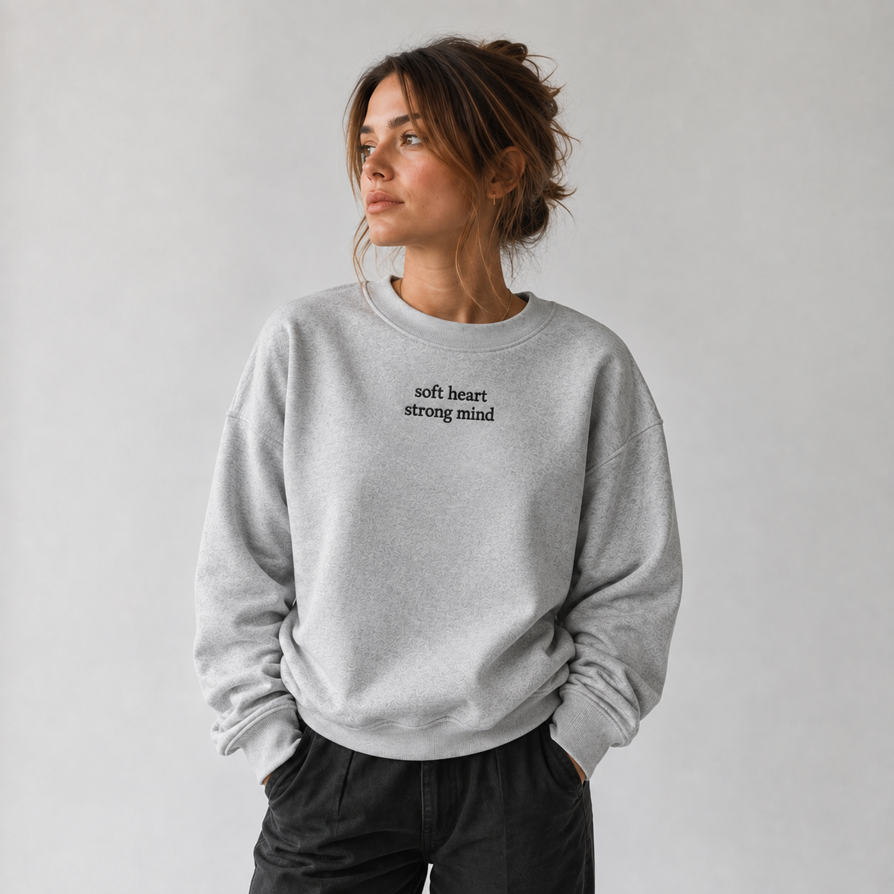 Custom Embroidered Sweatshirt Personalised Text Jumper Customisable Sweatshirt with Embroidery Placement