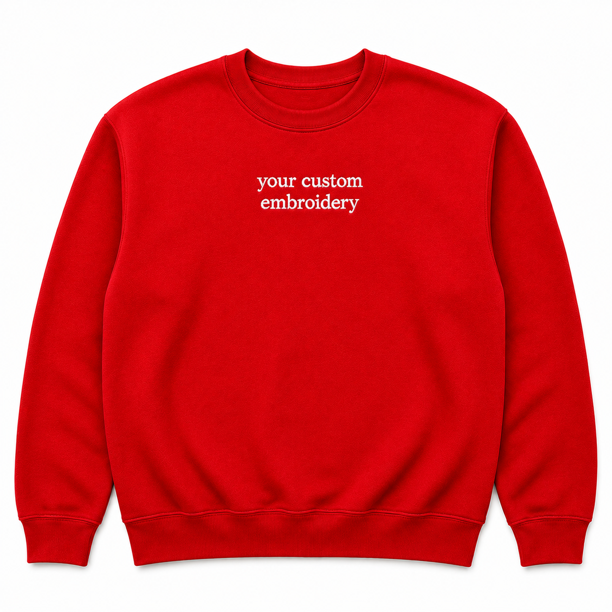 Custom Embroidered Sweatshirt Personalised Text Jumper Customisable Sweatshirt with Embroidery Placement