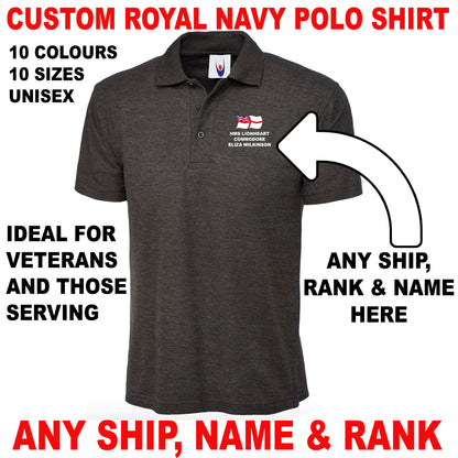 Custom Royal Navy Polo Shirts UK
