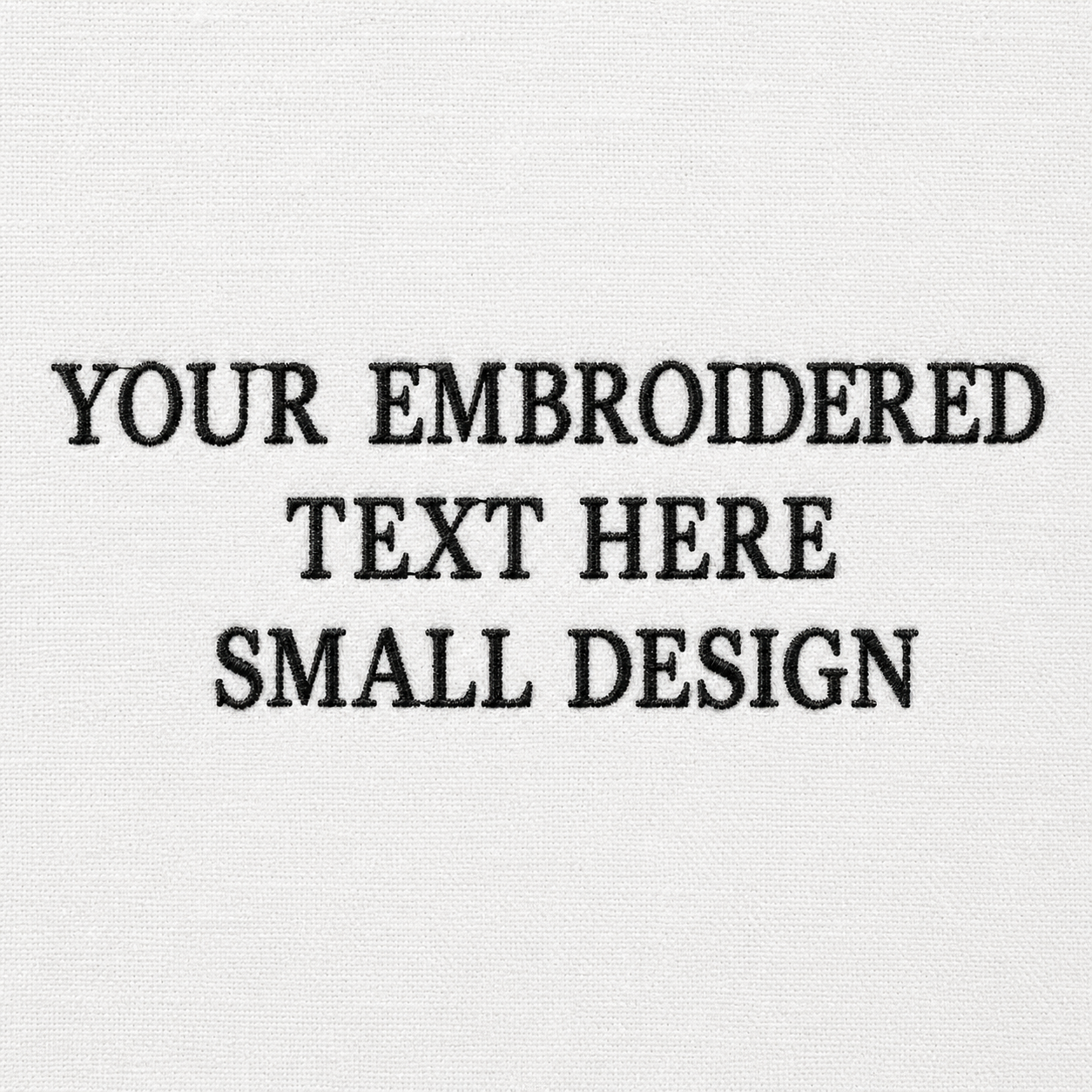 Custom T Shirt Any Text Added Minimal Embroidered Personalised Font