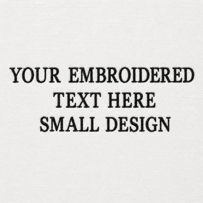 Custom T Shirt Any Text Added Minimal Embroidered Personalised Font