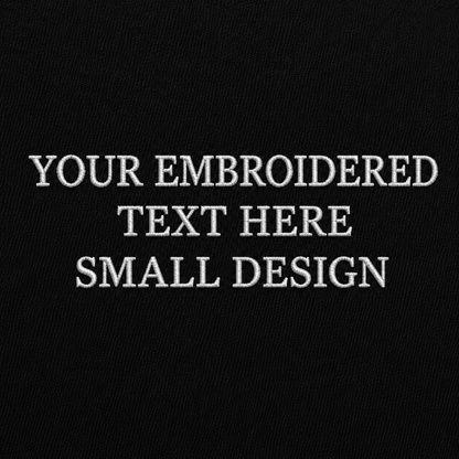 Custom T Shirt Any Text Added Minimal Embroidered Personalised Font