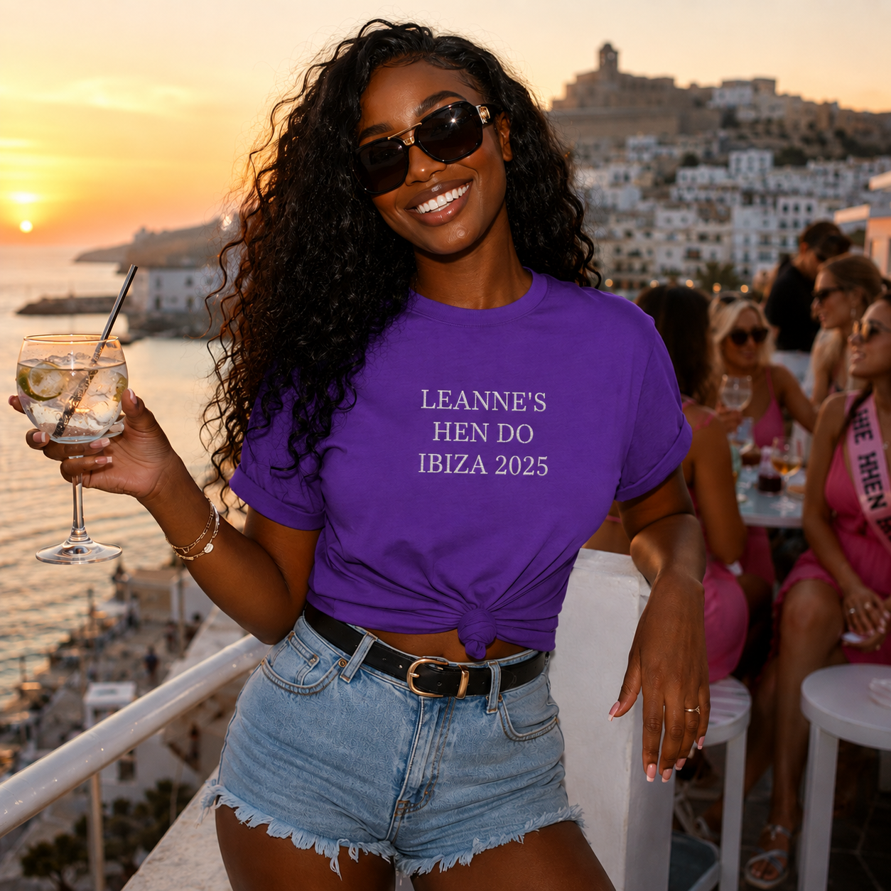 Custom T Shirt Any Text Added Minimal Embroidered Personalised Font