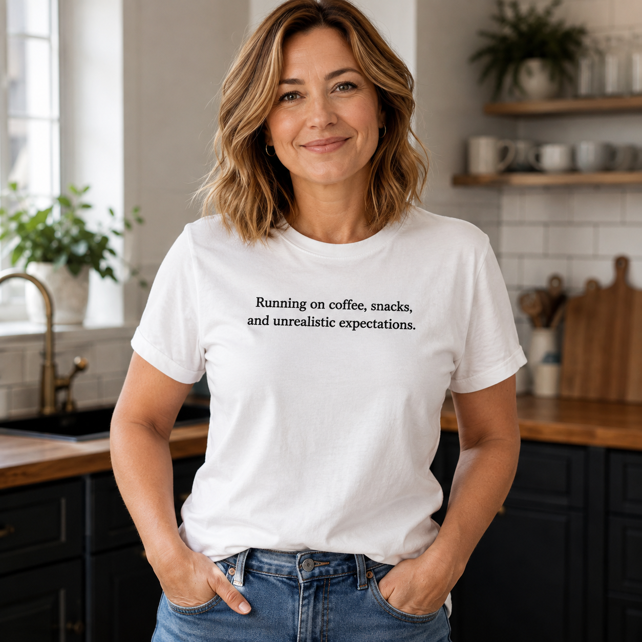 Custom T Shirt Any Text Added Minimal Embroidered Personalised Font