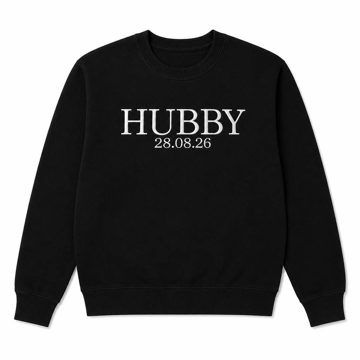 Custom Wifey and Hubby Embroidered Valentine Sweatshirt Matching Couples Jumper Mrs and Mrs Girlfriend Gift Unisex Wedding Gift Crewneck