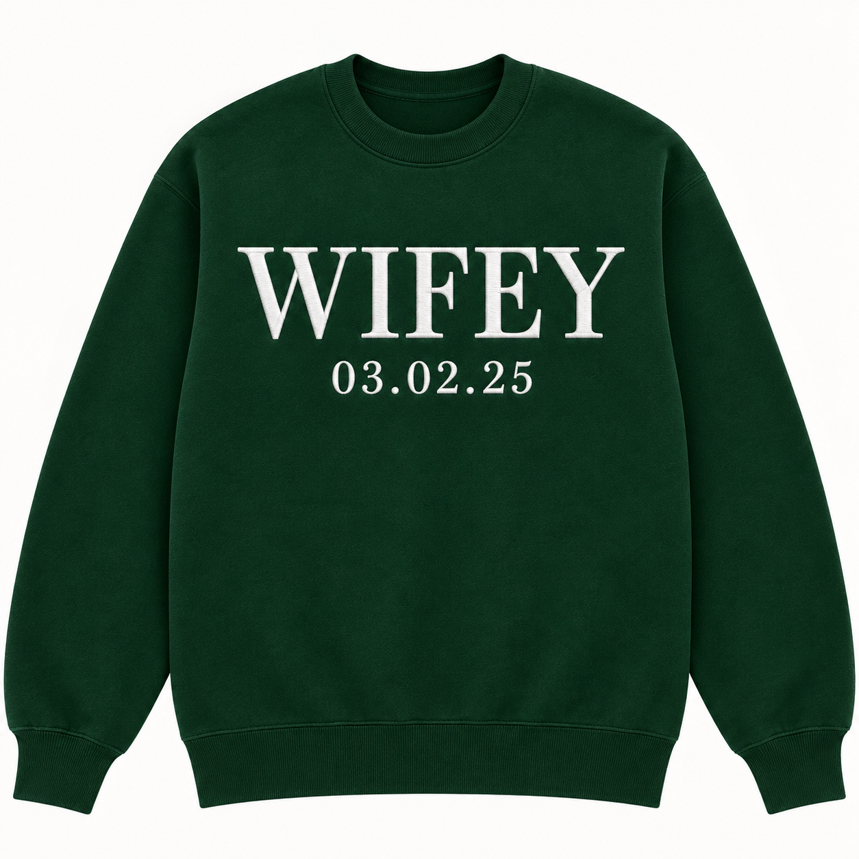 Custom Wifey and Hubby Embroidered Valentine Sweatshirt Matching Couples Jumper Mrs and Mrs Girlfriend Gift Unisex Wedding Gift Crewneck