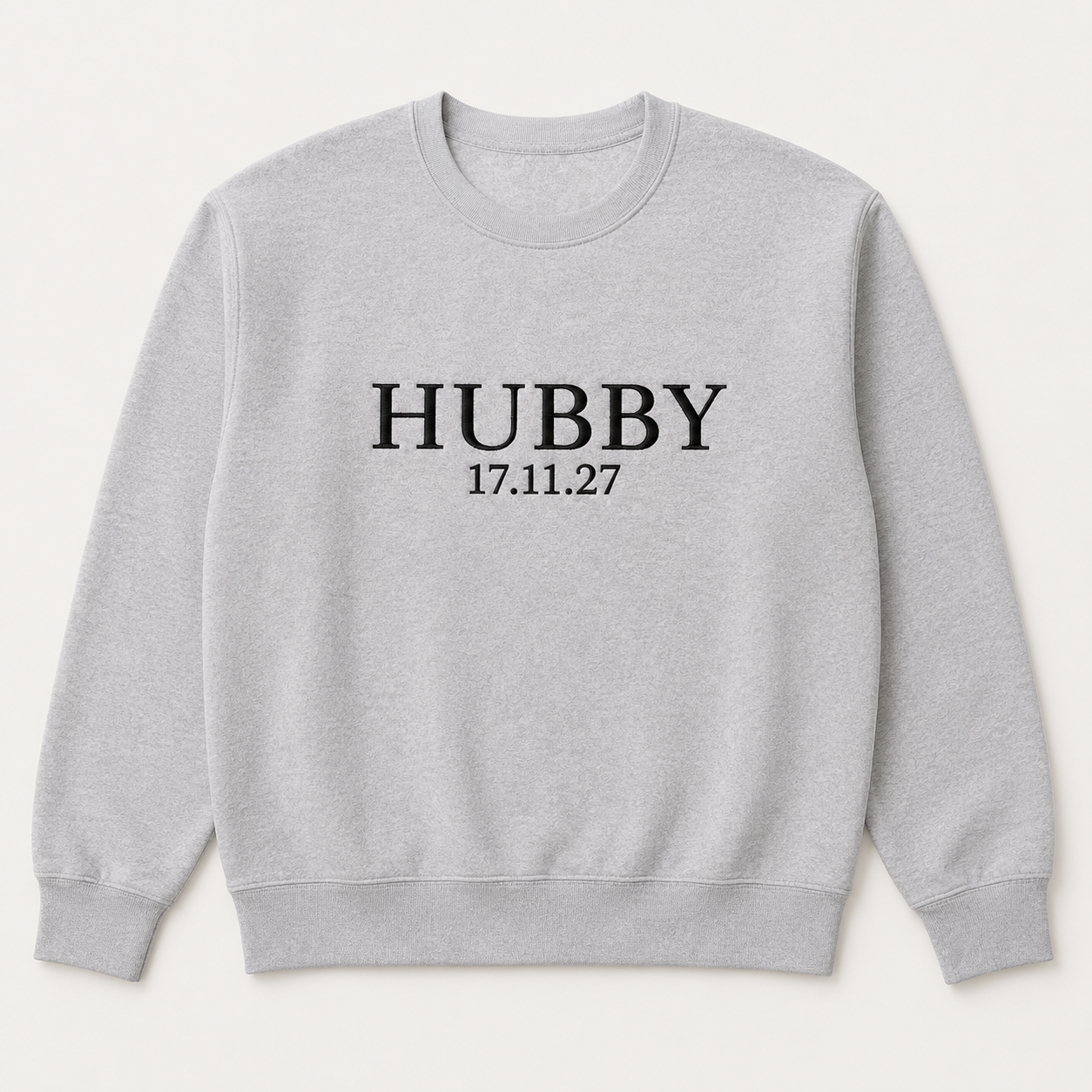 Custom Wifey and Hubby Embroidered Valentine Sweatshirt Matching Couples Jumper Mrs and Mrs Girlfriend Gift Unisex Wedding Gift Crewneck