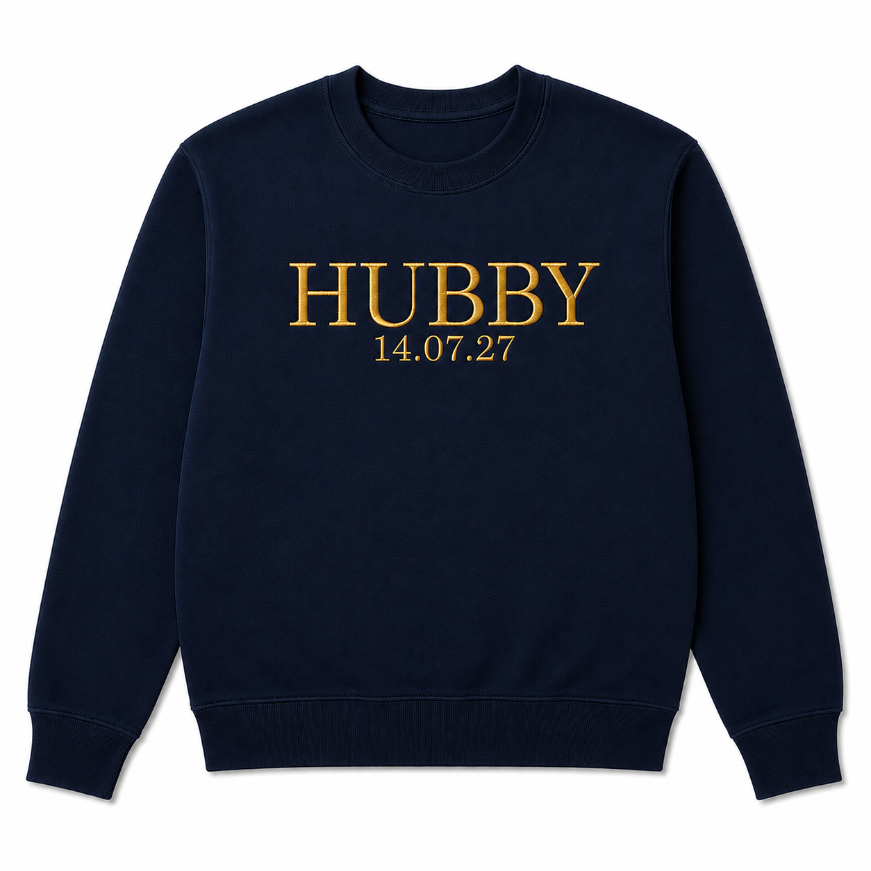 Custom Wifey and Hubby Embroidered Valentine Sweatshirt Matching Couples Jumper Mrs and Mrs Girlfriend Gift Unisex Wedding Gift Crewneck