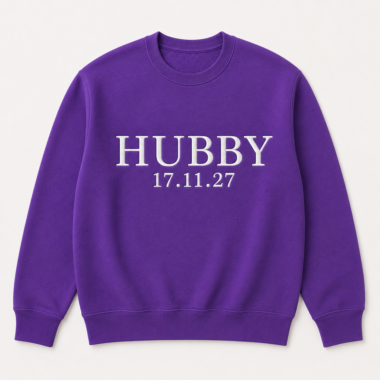 Custom Wifey and Hubby Embroidered Valentine Sweatshirt Matching Couples Jumper Mrs and Mrs Girlfriend Gift Unisex Wedding Gift Crewneck