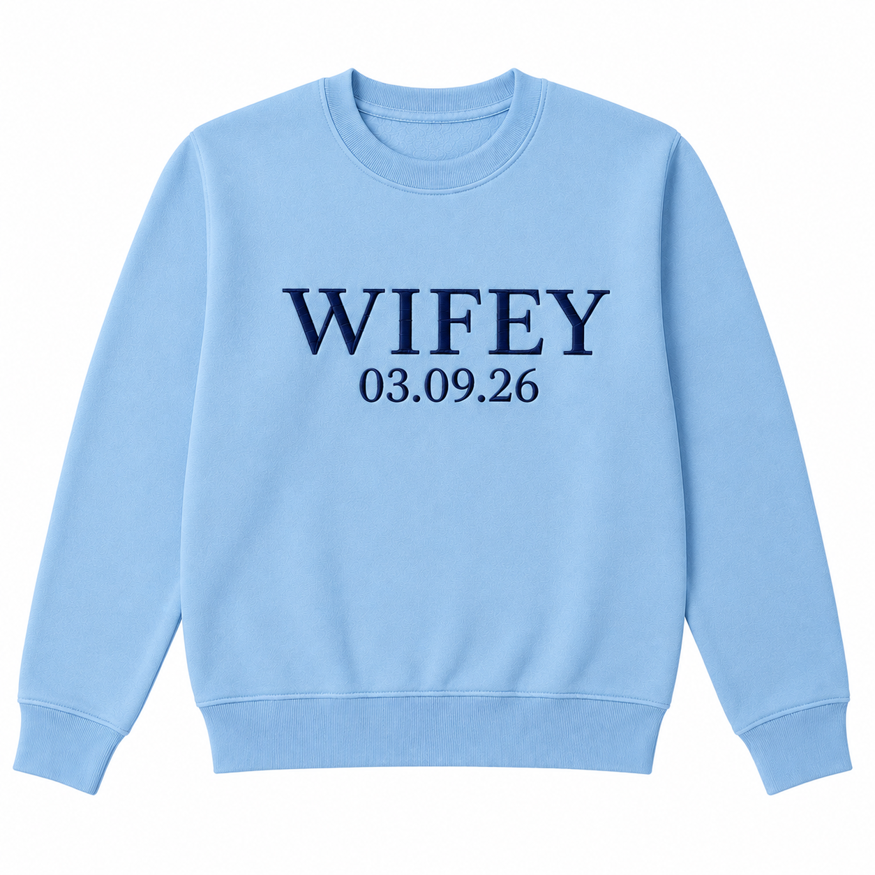 Custom Wifey and Hubby Embroidered Valentine Sweatshirt Matching Couples Jumper Mrs and Mrs Girlfriend Gift Unisex Wedding Gift Crewneck