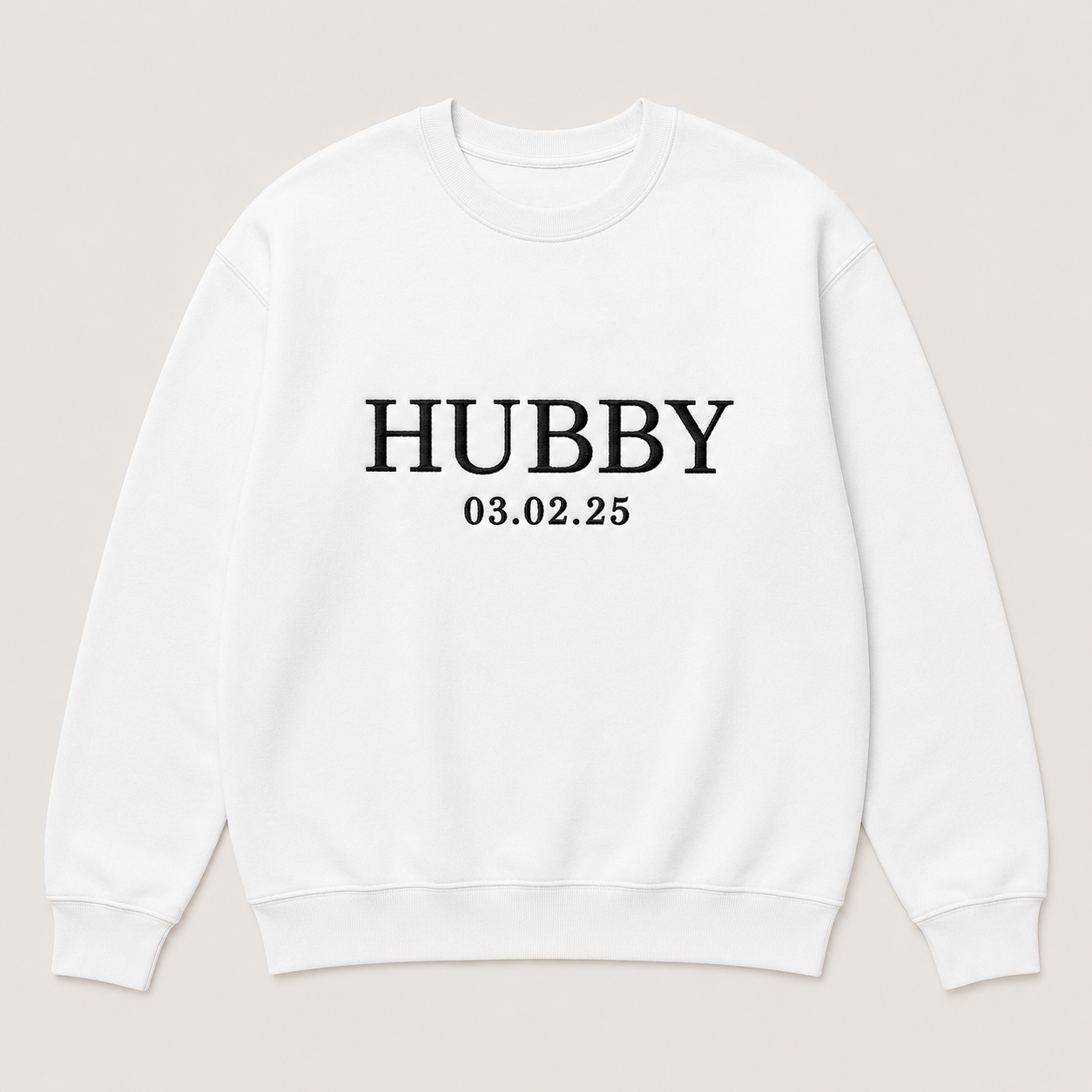 Custom Wifey and Hubby Embroidered Valentine Sweatshirt Matching Couples Jumper Mrs and Mrs Girlfriend Gift Unisex Wedding Gift Crewneck