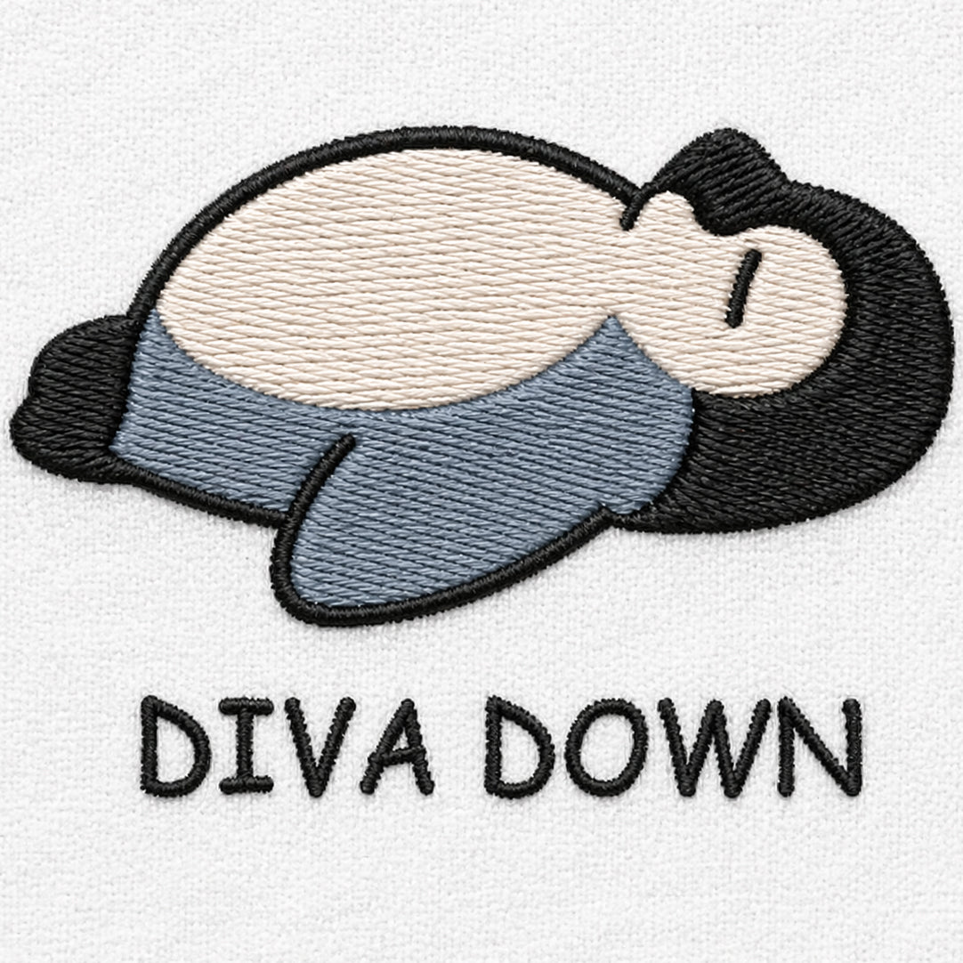 Diva Down Penguin T Shirt Funny Penguin Tee Cute Animal Shirt