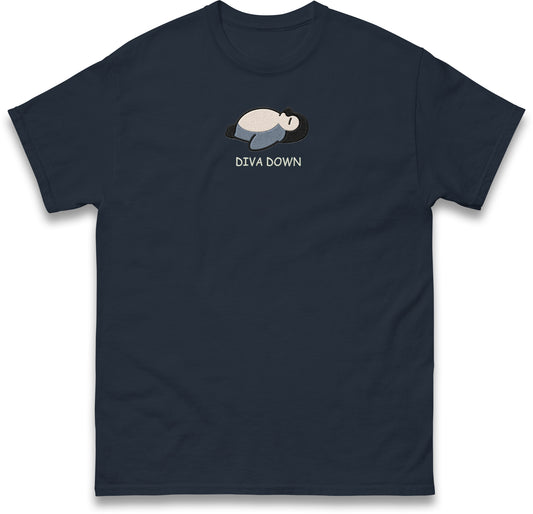Diva Down Penguin T Shirt Funny Penguin Tee Cute Animal Shirt