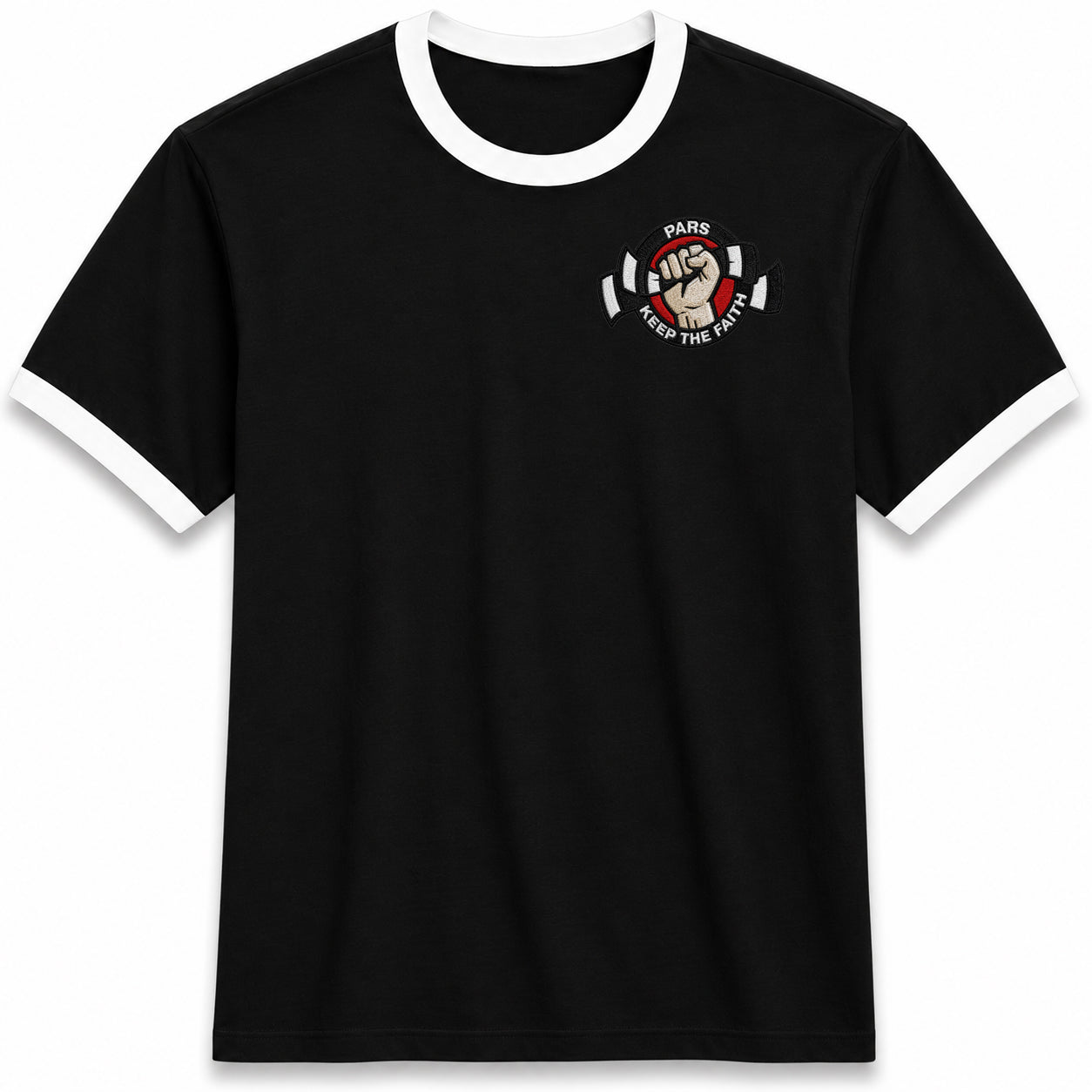 Pars Keep The Faith Embroidered Ringer Shirt